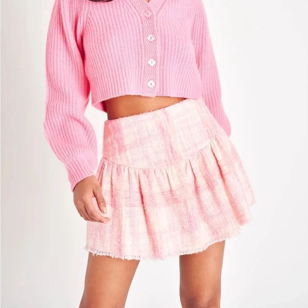 Loveshackfancy LIVELY TWEED MINI SKIRT